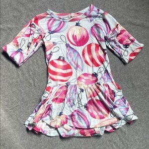 Festive Ornament Print Dress